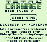 Total Carnage screenshot 4 for GameBoy